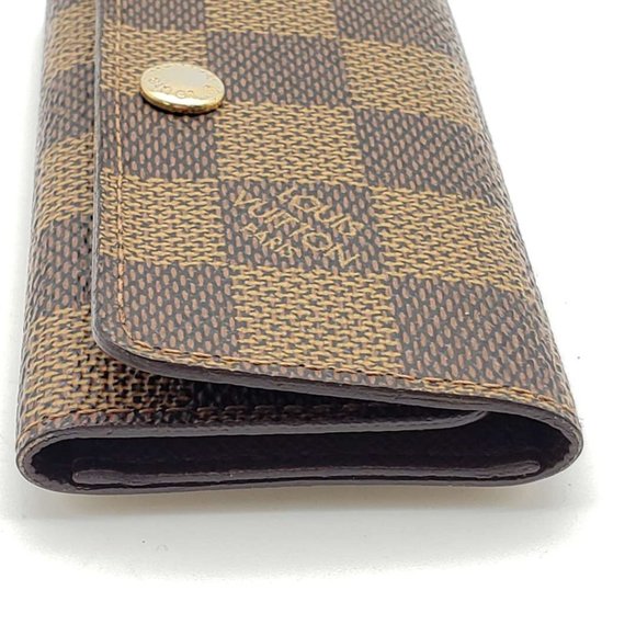 100% Authentic Louis Vuitton Damier Ebene 4 Keycase - Picture 4 of 13